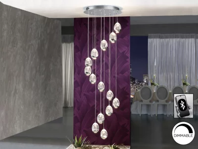 Люстра Rocio LED 14L DIM хром 50X170 CM 4