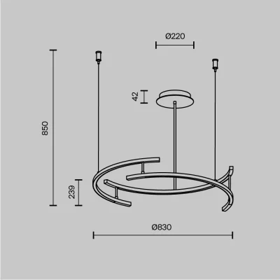 Подвесной светильник Line 83X85 CM 10
