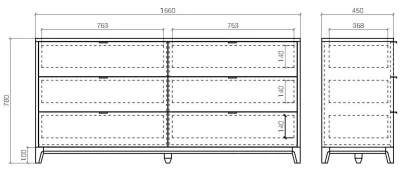 Комод Case 157X45X78 CM 7