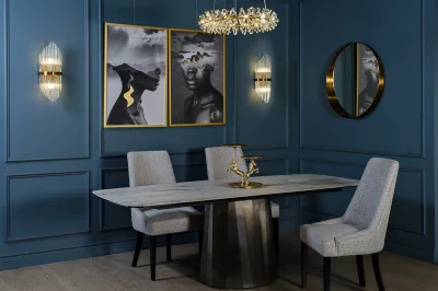 Подвесная люстра латунь, прозрачное стекло 60X100X60 CM 4