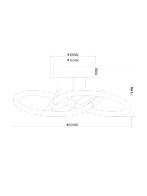 Потолочный светодиодный светильник Fancy 60X23 CM 13