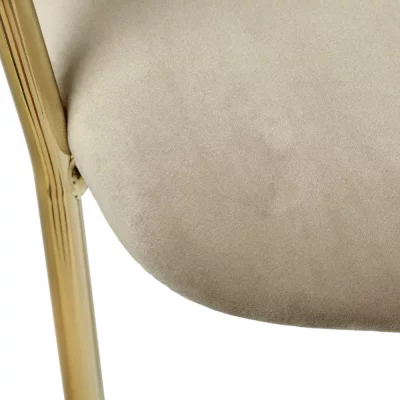 Комплект из 2 полубарных стульев Turin латте с золотыми ножками 52X52X92 CM 8
