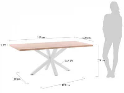 Стол из ДСП и HPL пластика New Argo 160X100X78 CM 4