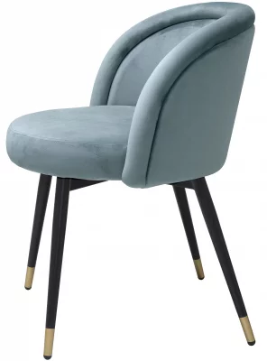 Комплект из двух стульев Chloe 58X58X77 / 58X58X77 CM голубого цвета 4