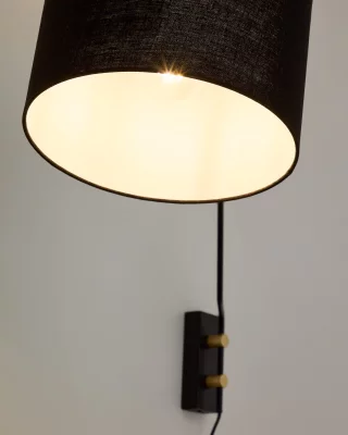 Настенный светильник Jex из окрашенного в черный цвет металла 104X25X48 CM 3