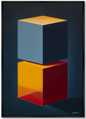 Набор из двух постеров на холсте Cubes in Colors 75X105 / 75X105 CM 3