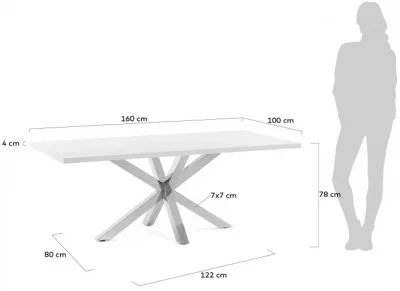 Стол из ДСП и HPL пластика New Argo 160X100X78 CM 4