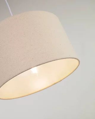 Льняной абажур для потолочного светильника Nazli бежевый 40X20 CM 4