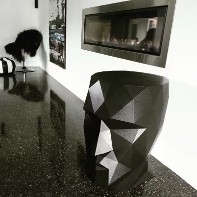 Стол в форме головы Adan table 49X68X70 CM чёрный 4