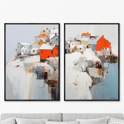 Набор из двух постеров на холсте At the very edge 75X105 / 75X105 CM 8