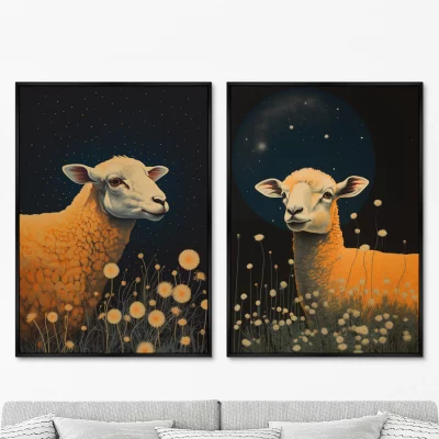 Набор из двух постеров на холсте Date under the stars  75X105 / 75X105 CM 8