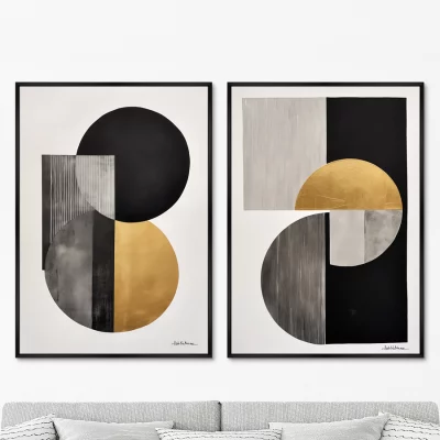 Набор из двух постеров на холсте Rounded curves 75X105 / 75X105 CM 8