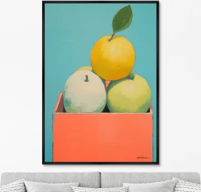Репродукция на холсте Box full of apples 75X105 CM 6