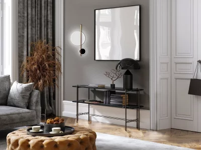 Настенное бра Duo 2L белый/черный 25X52 CM 3