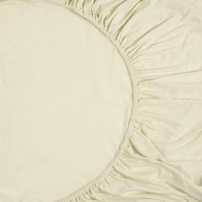 Простыня на резинке из хлопкового трикотажа Essential 160X200X30 CM серо-бежевого цвета 3