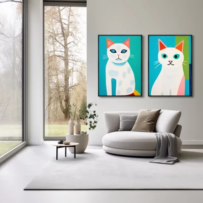 Набор из двух постеров на холсте And in her eyes is the question 75X105 / 75X105 CM 4