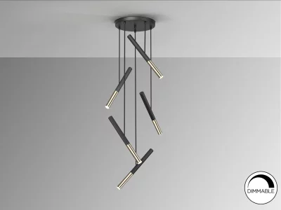 Люстра Edna 5L черный / золотой 43X126 CM 10