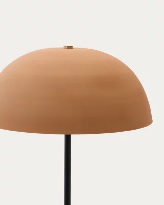 Напольный светильник Nibla из чёрного металла с плафоном под терракоту 46X46X140 CM 4