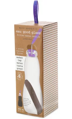 Эко-бутылка Eau Good Glass с фильтром 600 ml пурпурная 5