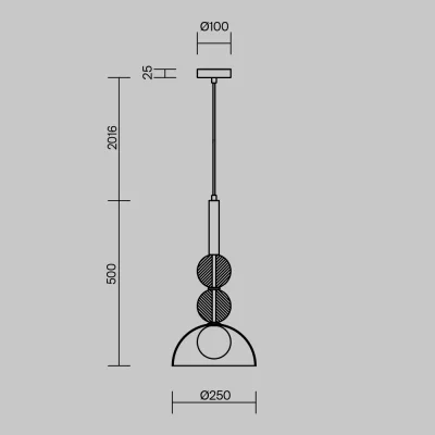Подвесной светильник Солнечное пятно 25X25X254.1 CM 7
