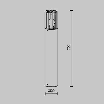Ландшафтный светильник Barrel 12X12X75 CM 8