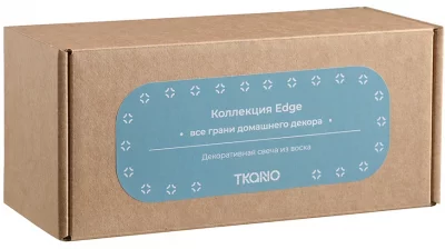 Свеча декоративная Edge 6X6X17 CM бирюзового цвета 3