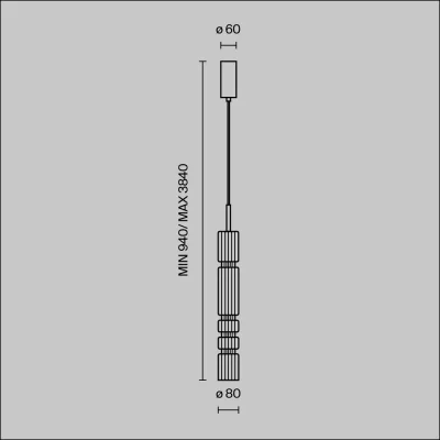 Подвесной светильник Ордо 80X80X3840 CM 19