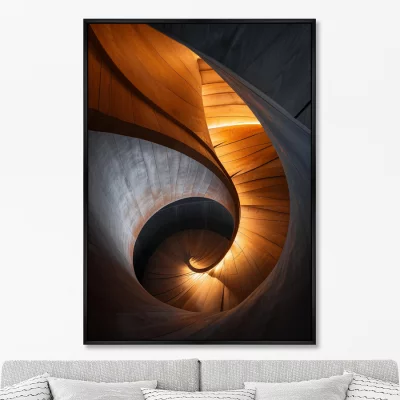 Постер на холсте Wood Curves 75X105 CM 6