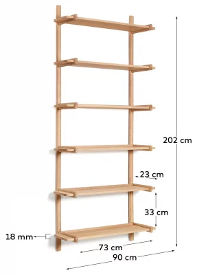 Модульный стеллаж Sitra 90X31X202 CM 3