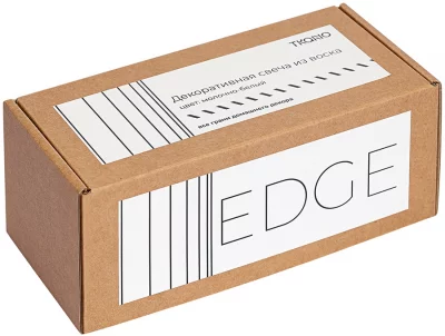 Свеча декоративная Edge 7X7X17 CM молочно-белого цвета 3