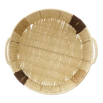 Корзина плетеная круглая bodhran chocolate из коллекции ethnic, размер s 6