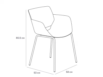 Комплект стульев Glan 58X53X80,5 CM 8
