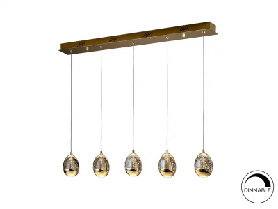 Подвесной светодиодный светильник Rocio LED 5L золотой 96X9X95 CM 5