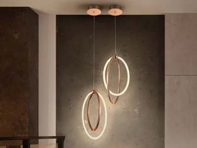 Подвесной светильник Ocellis LED 22Ø розовое золото 21X12X40 CM 7