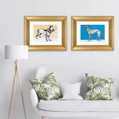 Диптих Greyhound & Pitbull Terrier 51X41 / 51X41 CM 5