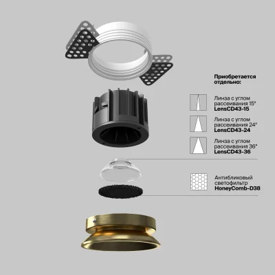 Встраиваемый светодиодный светильник Раунд 7.4X7.4X6 CM 10