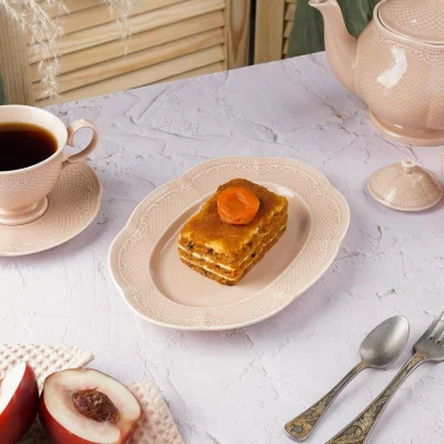 Овальное блюдо для подачи Peach Tea Aristocrat 25X18 CM 3