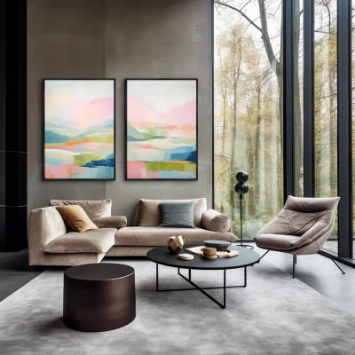 Набор из двух постеров на холсте Landscape Collection 75X105 / 75X105 CM 4