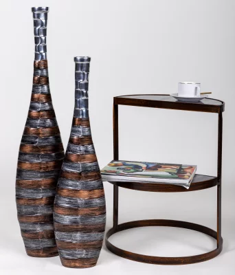 Ваза металлическая STRIPES 16X6X66 CM 4