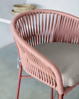Барный стул Yanet 55X50X85 CM терракотового цвета 5