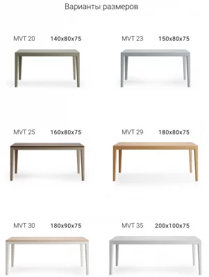 Обеденный стол Mavis 180X80X75 CM 8
