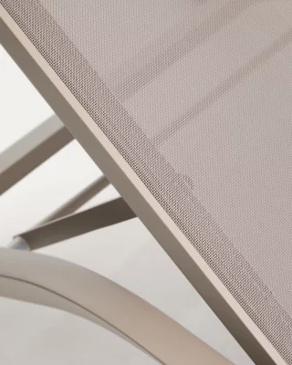 Шезлонг Capraia из алюминия с коричневым текстиленом 190.5X64X31 CM 4