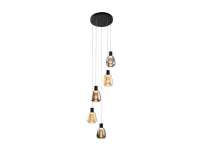 Люстра Carisa 5L черный/золотой D40 84X21 CM 8