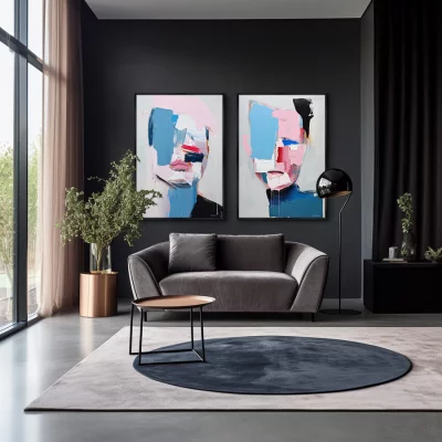 Набор из двух постеров на холсте The Couple 75X105 / 75X105 CM 4