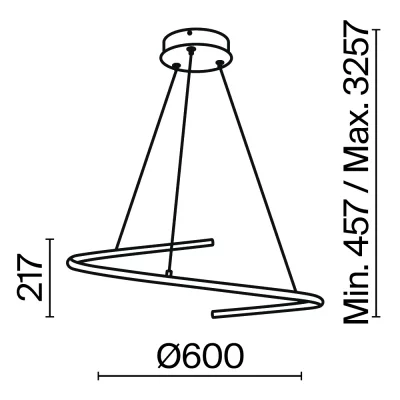 Подвесной светильник Изгиб 60X3257 CM 8