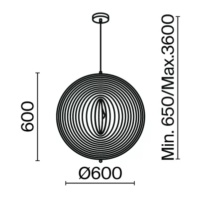 Подвесной светильник Корни 60X60X362.5 CM 3