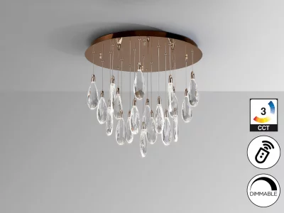 Lagrimas Люстра 19L розовое золото 65X20 CM 6