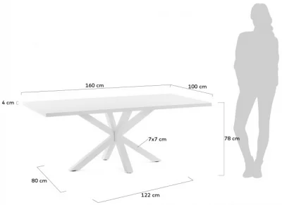 Стол из ДСП и HPL пластика New Argo 160X100X78 CM 4