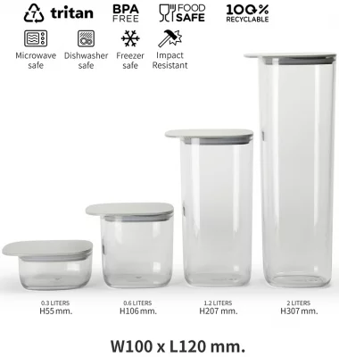 Контейнер для хранения Flat top 600 ml синий 10