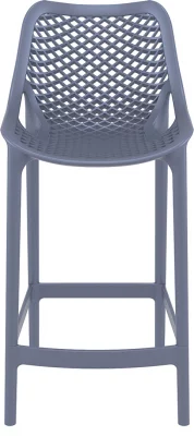 Стул пластиковый полубарный Air 44X51X95 CM серый 4